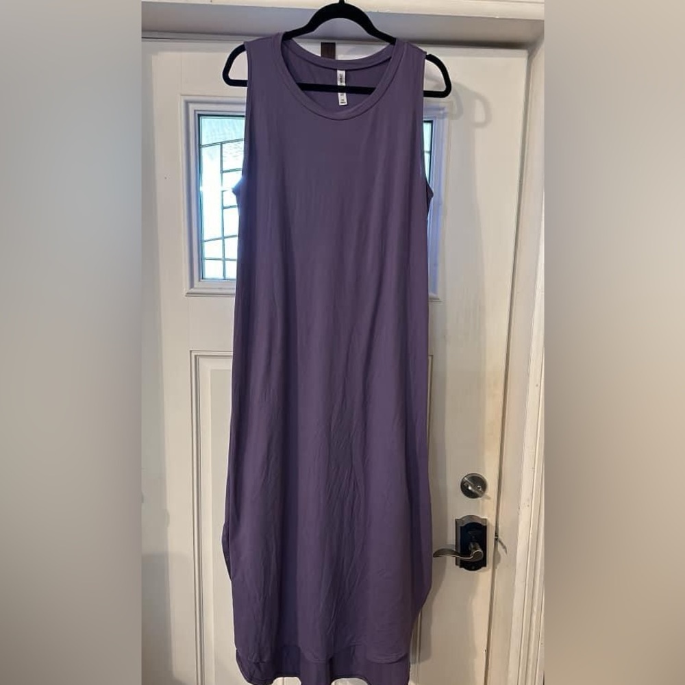 Plum color maxi dress. Size 1x